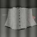 Corset Tops for Women,Lace Bustier Corset Lingerie top,Renaissance Overbust Corset Push Up Bodysuit (Medium, White)