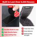 Heavy Duty Hook and Loop Strips with Super Adhesive, Heat-Resistant & Waterproof, Car Outdoor Indoor Use (22in*18Pcs), 1.2" X 3.2"