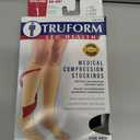 Truform 30-40 mmHg Compression Stockings for Men and Women, Knee High Length, Closed Toe, Black, Large