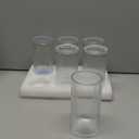 megarte Ribbed Glassware Vintage Drinking Glasses - 13 Oz Glassware Set of 6 Highball Origami Style Fluted Vertical Stripes Tumblers Juice Drinking Cups Dishwasher Safe