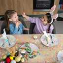 2 x 3000Pcs Easter Table Confetti, Bunny Rabbit Egg Chicken Shape Glitter Metallic Foil Table Scatters Spring Party Decorations