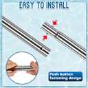 YUNVI Pool Cover Tool Set,30 1/2 inch Stainless Steel Pool Cover Rod with Hex Key,Swimming Pool Cover Installation and Removal Tool for Standard Pool Cover Anchors