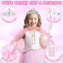 Tea Party Set for Little Girls, 63Pcs Pretend Play Toys, Princess Dress Up Tea Time, Tin Tea Sets for Toddlers 3-5 6 with Dessert, Carrying Case, Kids Kitchen Playset, Birthday Gift for Toddler Girls