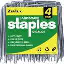 Landscape Staples Galvanized Garden Stakes,4 inch 50 Pack 12 Gauge Heavy Duty Garden Pins for Fences, Lawns, Weed Barriers and Landscape Fabrics, Irrigation Hose,Yard Lawn, Landscape Fabric.