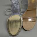 DREAM PAIRS Women's Clear Two Strap Open Toe High Heels Block Chunky Slip on Platform Comfortable Dress Heeled Sandals (7)