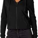 Amazon Essentials Women's Full-Zip Hoodie, Black, XX-Large Regular
