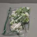 Mkono Peonies Artificial Flowers, Small Silk Flowers for Home Decor Indoor Fake Bouquet Faux Floral Arrangements Dining Table Centerpieces for Kitchen Bridal Wedding Party Decor White