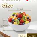 bUCLA 50 Pack White Plastic Serving Bowls - 24oz Disposable Bowls for Salad, Cereal, Dessert, Fruit & Chip - Ideal for Wedding & Party