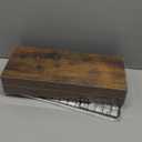 QEEIG Bathroom Shelves Over Toilet - Wall Mounted Floating Shelves Toilet Paper Storage Small Farmhouse Decor Shelf 16 inch Set of 2, Rustic Brown (019-BN2)