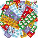 ArtCreativity 1200 Christmas Stickers for Kids - with 100 Sticker Sheets Holiday Stickers Assortment- Stocking Stuffers for Kids, Bulk Christmas Party Favors for Boys and Girls Ages 3 4 5 6 7 8