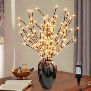 PEIDUO Lighted Willow Branches 30Inch 120 LED Twig Lights, 6PK Tree Branch Pathway Light for Holiday Xmas Decorations Indoor Outdoor Stake Lights