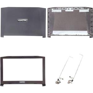 Replacement LCD Back Cover Rear Case Top Lid Hinges with Front Bezel for Acer Nitro 5 AN515-51 AN515-41 AN515-53 AN515-42 Series Laptop 60.Q2SN2.002 AP211000700 AP211000800