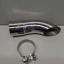 3 Inch Inlet Turn Down Exhaust Tip, Universal Stainless Steel Exhaust Tips with Clamp,10.5 Inch Overall Length (3")