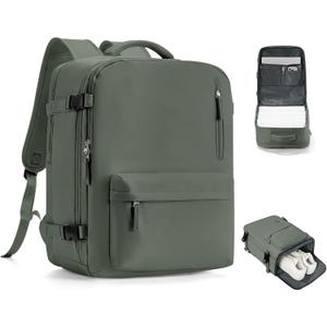 VGCUB Travel Backpack for Women Men for Spirit Airlines Personal Item Bag 18x14x8 Inches Laptop College Backpack,Waterproof Carry on Flight Approved Work Backpack,Large Army green