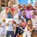BONAOK Karaoke Microphone for Kids & Adults - Bluetooth Microphones Singing Mic with Disco Lights, Echo Effect, Built-in Speaker Portable Karaoke Player for Party Travel Gifts Q78(Gold)