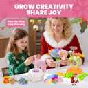 windpaint Toys for Girls 3 4 5 6 7 8 9 10 Years Old, DIY Craft Kits for Kids, Fabric Flower Bouquets for Girls Gifts, Educational Learning Detective Toys for Toddler Kids,Birthdays Gifts (Purple) (Pink)