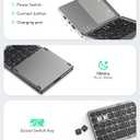 Samsers Foldable Bluetooth Keyboard with Touchpad, Portable Wireless Keyboard with Stand Holder, Rechargeable Full Size Ultra Slim Pocket Folding Keyboards for Android Windows iOS Tablet & Laptop