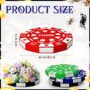 Silipull Giant Casino Decorations 15.7 Inch Large Paper Poker Chips Favor Boxes Jumbo Oversized Poker Game Theme Centerpieces for Tables Casino Birthday Party Decorations