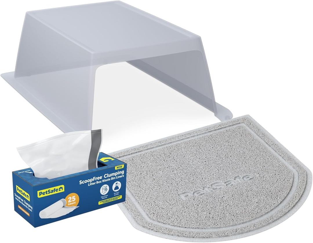 PetSafe ScoopFree Clumping Litter Box Hood & Accessory Bundle, 3-Piece Kit