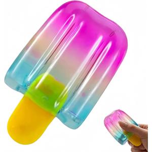Ice Cream Squeeze Squishy,Summer Sensory Stress Relief,Squishies Slow Rising Fidget Toy Suitable for Everyone (Purple)