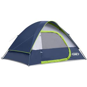 Camping Tent 4 Person, Waterproof Windproof Tent with Rainfly Easy Set up-Portable Dome Tents for Camping (Blue)