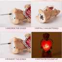 WDS WONDROUS Dog Figurine Light Up Valentine's Day Decoration, Valentine's Figurine Decor with I Love You Heart, Battery Powered Resin Dog Statue for Home Table Decor, Gift for Him Her Women