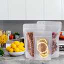 FireKylin 100 Pcs Resealable Bags,7.1" x 10.2" Matte Stand Up Zipper Bags for Packaging Products, Herbs, Snacks, Tea, Spices, Pet Food and Soaps