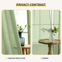 MIULEE Sage Green Thermal Insulated Curtains 96 Inch Long 2 Panels Set for Summer Heat Blocking Non See Through Privacy Thick Semi Sheer Light Filtering Back Tab Window Drapes for Bedroom Living Room