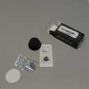 Door Stoppers for Wall, 1.65 x 0.9 Inch Door Knob Wall Protector with Silicone & Aluminum Alloy, Adhesive & Screw Mounting Door Bumper for Home & Office Walls, Black