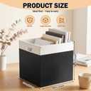 AceOrbit 2 Pack Black Wood Crates Wooden Storage Box, Modular Open Cube Bins 11x11x11 Inch Stackable Wooden Storage Bins with Handles for Closet Shelf Toy Book Clothes Home Office
