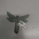 Abbott Collection Cast Iron Dragonfly Wall Hook, Light Green (5.5" H)
