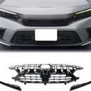 Matte Black Front Grille Eyebrow Fits 2022-2025 Honda Civic