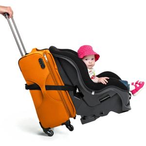 V VOLKGO Car Seat Travel Belt - Easy and Secure Carrier for Airport - Car Seat Belt Strap for Suitcase, Transform Your Baby Chair and Carry-on Luggage into a Dolly Airport Stroller