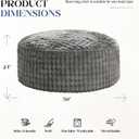 Hobestluk Bean Bag Chairs Beanbag Chair with Filler Adult Bean Bags with Fluffy & Machine Washable Cover, Giant Bean Bag Chairs for Aduts (Grey, 5FT-50" x 50" x 24")