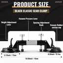 Adjustable Granite Seam Setter with Vacuum Suction Cups and Gloves, Heavy Duty Vacuum Glass Puller for Seam Joining and Leveling, Countertop Installation Tool for Granite Marble Glass