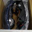 Headlights Assembly W/Bulbs for 2006-2013 Chevy Impala for 14-16 Chevy Impala Limited, 06-07 Chevy Monte Carlo Headlamp Replacement Pair (Clear Lens I Black Housing I Amber Reflector)