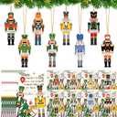 48 Sets Christmas Nutcracker Ornament Funny Air Freshener Ornaments with Xmas Greeting Card Scent Sachets Employee Appreciation Gifts for Staff Coworkers Christmas Tree Party Office Decor