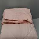 CozyLux Blush Pink Queen Comforter Set for Girls, 3 Pieces Women Solid Breathable Quilted Bedding Sets, Luxury Soft Bed Set with Down Alternative Comforter All Season (1 Comforter & 2 Pillowcases)