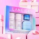 LANEIGE Strong Barrier Minis Set: Cream Skin Toner & Moisturizer, Water Bank Cream, Water Sleeping Mask