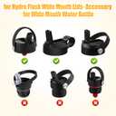 2 x 6pcs Replacement Straws for Hydro Flask Wide Mouth Bottle 32oz, BPA-Free Reusable Plastic Straws for Hydroflask 18/40/64oz Straw Lid Tumbler Replacement Accessories(Pink, Green, Purple)