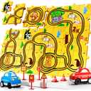 Bennol Puzzle Tracks Car Toys Gifts for 3 4 5 Year Old Boys, 48PCS Puzzle Racer Cars Play Set for Kids Ages 3-5 4-6, Toys Gifts for 3 4 5 Year Old Boys, Puzzle Racer Kids Car Track Set