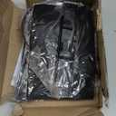 Free Standing Toilet Paper Holder with Storage - Bathroom Toilet Tissue Holder with Waterproof Organizer Bag, Rustproof Metal Toilet Paper Roll Holder with Shelf for Wipes & Phone, Black