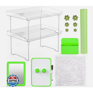 BeapTcely 16 Pcs Locker Accessories Kit, Locker Organizer with Clear Locker S