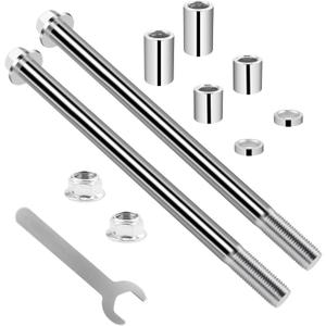 12mm 190mm Front Rear Wheel Axle with Bushing 30mm 20mm 5mm Compatible with 50cc 110cc 125cc Dirt Bike Moped Scooter QUAD ATV Mini Bike Parts 2PCS