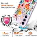 Hungo Compatible for Samsung Galaxy S23+ Plus Case, Thin Slim Cute Girly Skin Cases Protector with Airbag Bumper for Women Girls (Clear Blooming Wild Flowers)