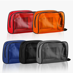 Sosation 5 Colors First Aid Kit Bag Empty Medical Kit Accessory Pouches Zippered Portable Travel Medicine Bag with Transparent Window for Home Outdoor Car Supplies, 8.7 x 3 x 5.1 Inch (5 Pcs)