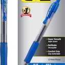 Pilot G2 Premium Gel Roller Pens, Bold Point 1 mm, Blue Ink Pens Bold Point, Pack of 12 - Ideal for School, Journaling, and Office Writing