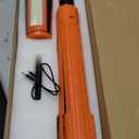 Rechargeable Camping Light with Stand 7ft Max Height, 15000mAh Portable Cordless LED Work Light, 5500 Lumen 6500/4500/3500K Dimmable Emergency Flashlight with Detachable Tripod, Orange