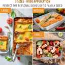 E-far Baking Pans Set of 3, Stainless Steel Sheet Cake Pan for Oven - 12.5/10.5/9.4Inch, Rectangle Bakeware Set for Cake Lasagna Brownie Casserole Cookie, Non-toxic & Healthy, Dishwasher Safe