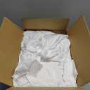 HolidayIdeas 2 Pack Spandex Table Skirt for 6 Ft Rectangle Tables, White Fitted Stretch Tablecloth 30 x 72 Inch, Wrinkle Resistant Ruffle Design for Wedding Banquets, Baby Showers, Parties